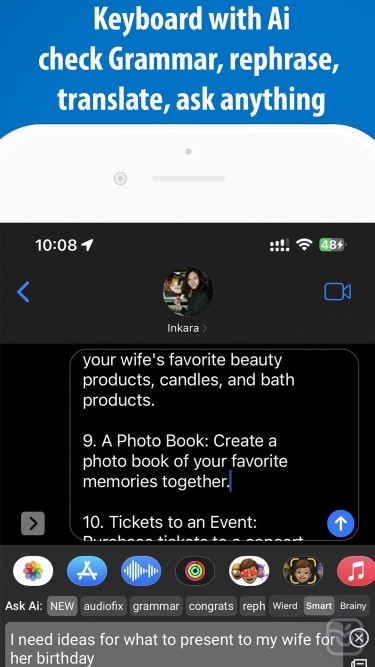 تصاویر Advakey Ai Writing Keyboard ++