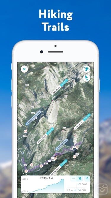 تصاویر Hiking Maps - PeakVisor ++