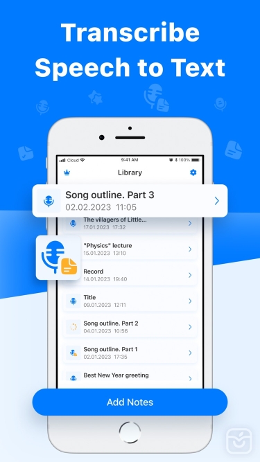 تصاویر Transcribe – Speech to Text ++