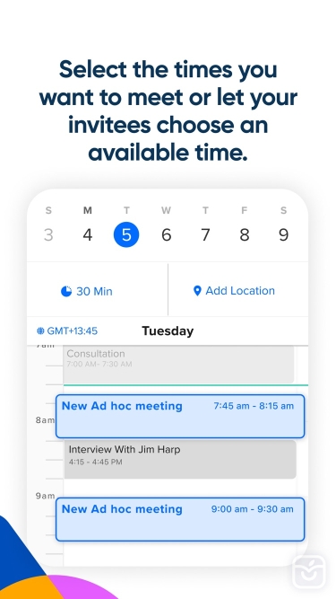 تصاویر Calendly Mobile