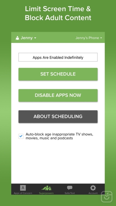 تصاویر SaferKid Text Monitoring App