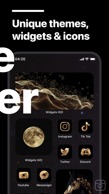 تصاویر Widget GO Themes Icon Changer