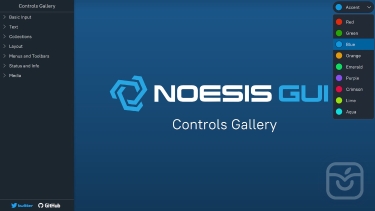 تصاویر NoesisGUI Controls Gallery
