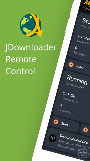 تصاویر MyJDownloader Remote ++