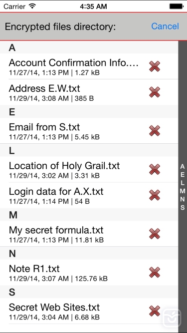 تصاویر Paranoia Text Encryption PRO