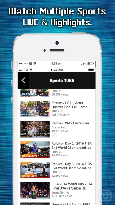 تصاویر Sports TUBE LIVE - Scores, Updates & Highlights