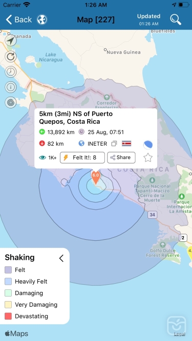 تصاویر Earthquake+ Alerts, Map & Info