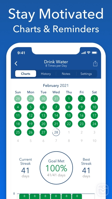 تصاویر Strides: Goal & Habit Tracker