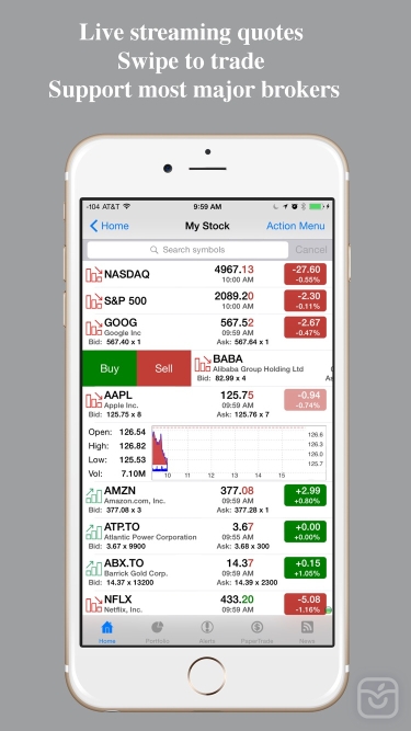 تصاویر Stocks Tracker:Real-time stock