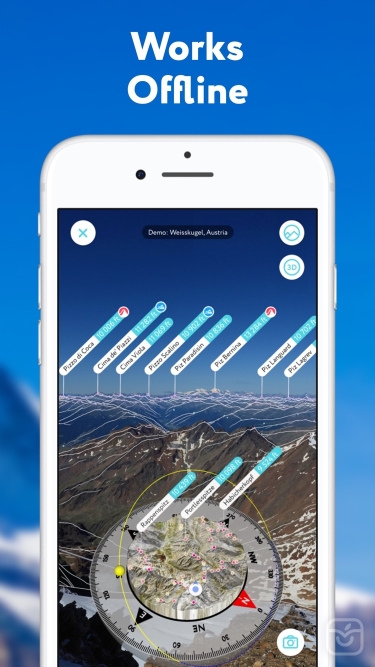 تصاویر Hiking Maps - PeakVisor ++