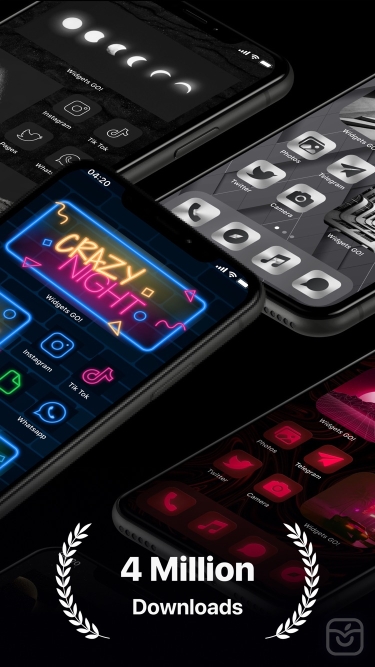 تصاویر Widget GO Themes Icon Changer