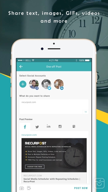 تصاویر RecurPost - Social Media App