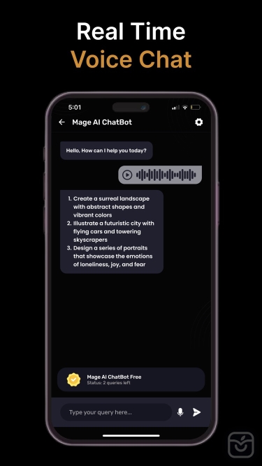 تصاویر Mage AI Chatbot ++