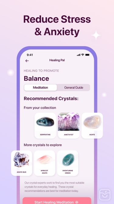 دانلود اپلیکیشن Healing Pal: Crystal Guide ++ برای آیفون | آی اپس - اپ استور ایرانی