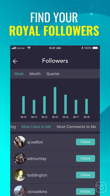 تصاویر Followers Track for Instagramº
