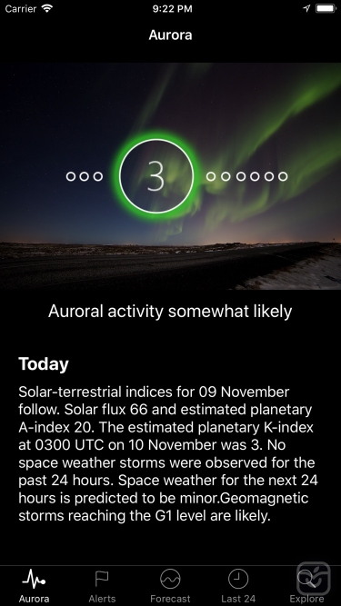 تصاویر Space Weather App