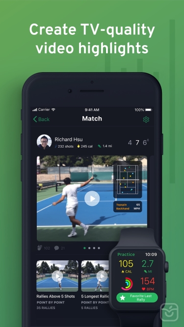 تصاویر SwingVision: A.I. Tennis App