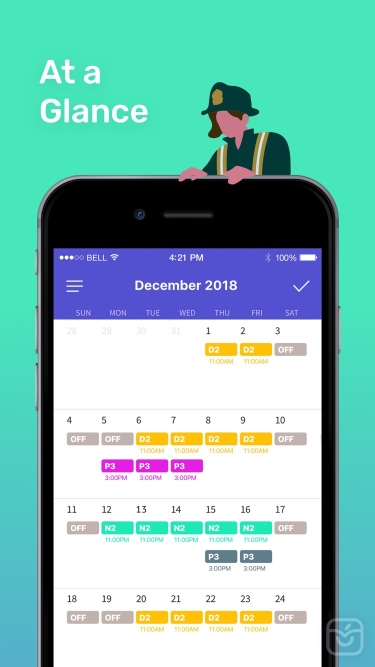 تصاویر Shift Days - Work Tracker ++