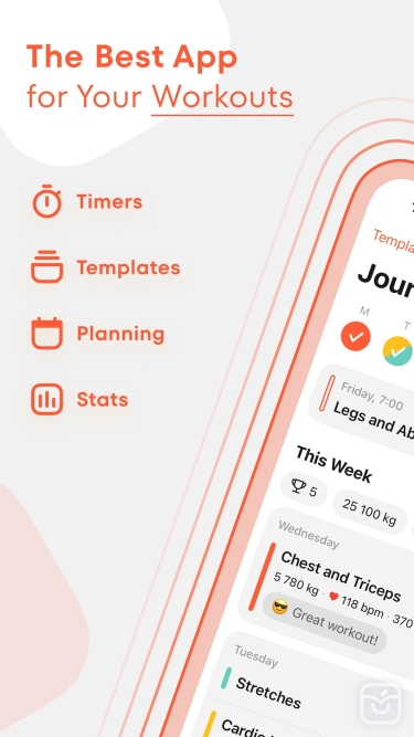 تصاویر Fitsession: Workout Journal ++