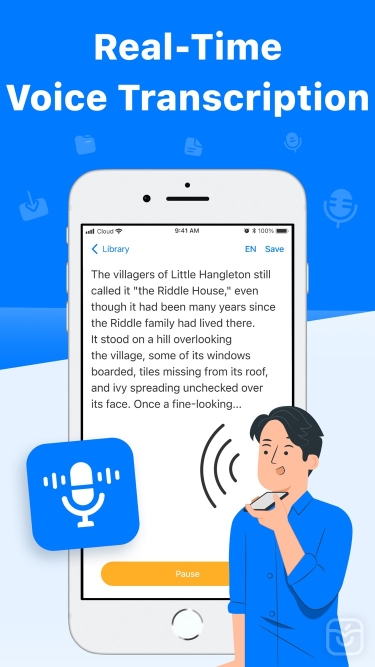 تصاویر Transcribe – Speech to Text ++