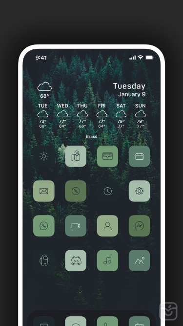 تصاویر Brass - Icon Themes & Widgets++| آنلاک شده