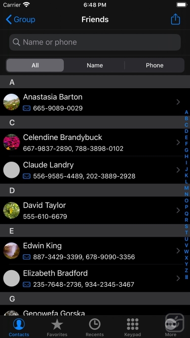 تصاویر iContacts+: Group Contacts
