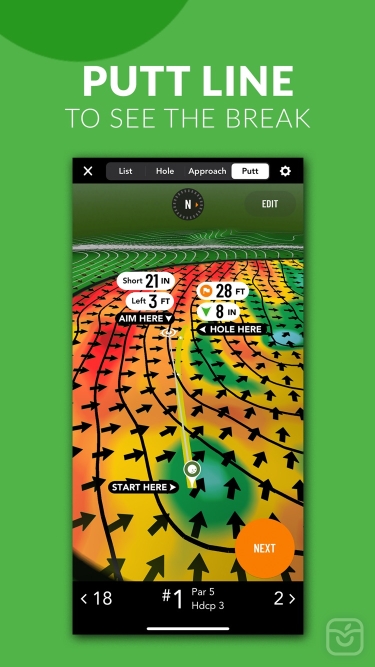 تصاویر GolfLogix Golf GPS + Putt Line