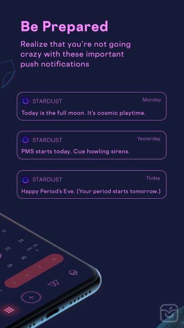 تصاویر Stardust Period Tracker