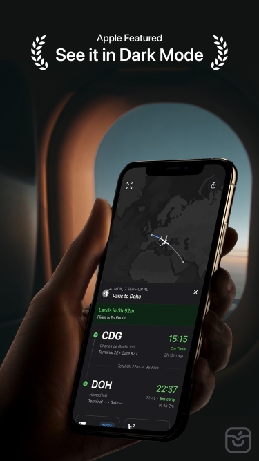 تصاویر Flighty - Live Flight Tracker ++