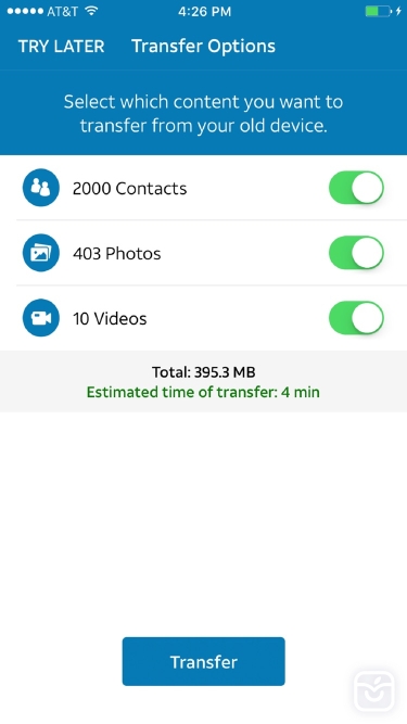 تصاویر AT&T Mobile Transfer