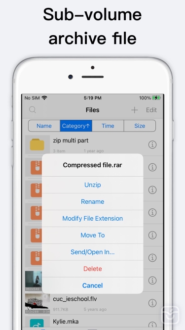 تصاویر Unzip - zip file opener ++