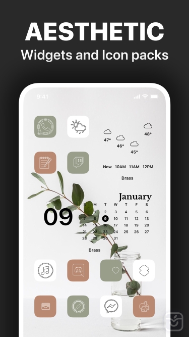 تصاویر Brass - Icon Themes & Widgets++| آنلاک شده
