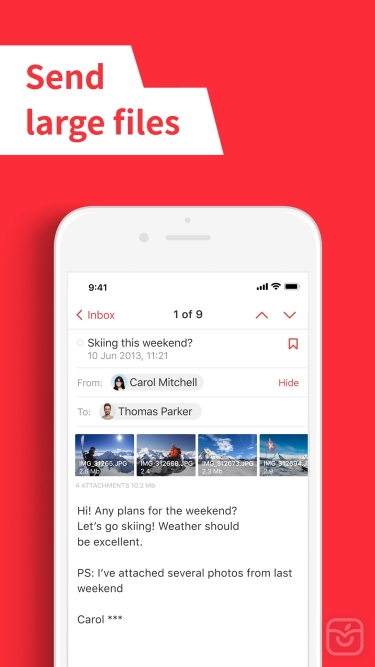 تصاویر myMail: e-mail client box app