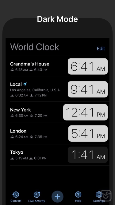 تصاویر World Clock Widget ++