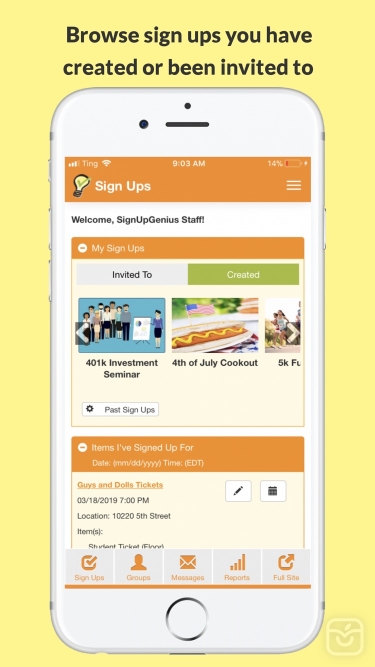 تصاویر SignUpGenius