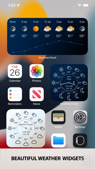 تصاویر Weather Clock Widget