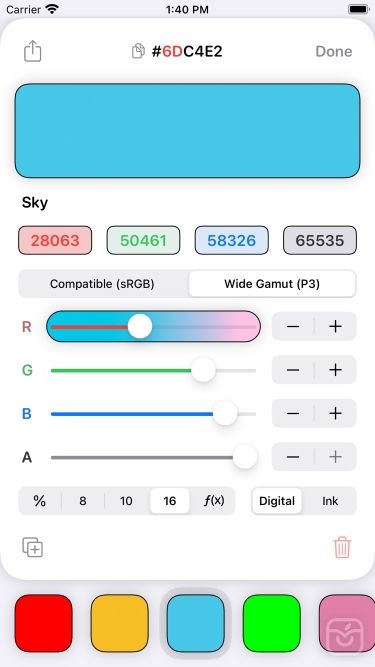 تصاویر Color Pro – P3 Picker