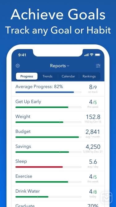 تصاویر Strides: Goal & Habit Tracker