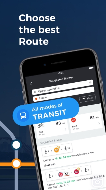 تصاویر Moovit: All Transit Options ++