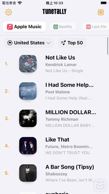 تصاویر TuneTally: Music Charts++| آنلاک شده