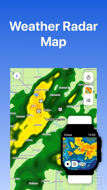 تصاویر Rain Viewer: Weather Radar Map ++