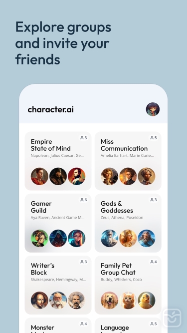 تصاویر Character AI: Chat, Talk, Text ++