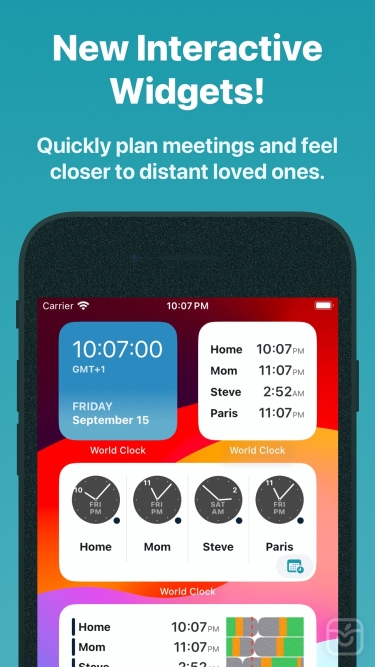 تصاویر World Clock Time Widget ++