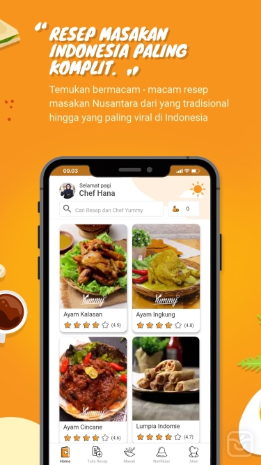 تصاویر Yummy App - Resep Masakan