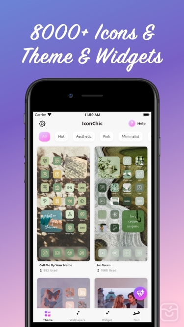 تصاویر IconChic-Aesthetic Icons Theme