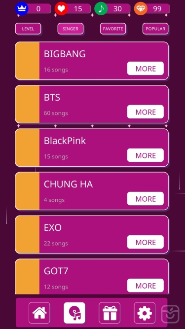 تصاویر KPOP Piano Magic Tiles