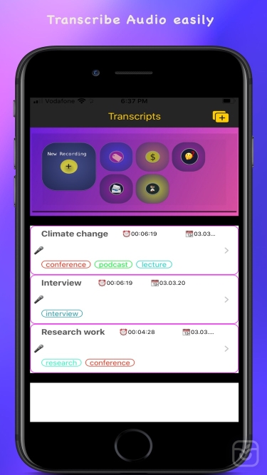 تصاویر Transcribe Audio, Video