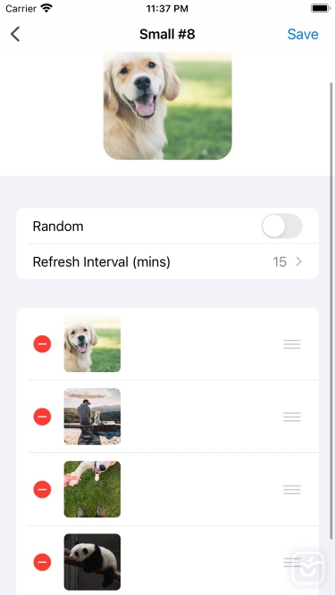 تصاویر X Widget