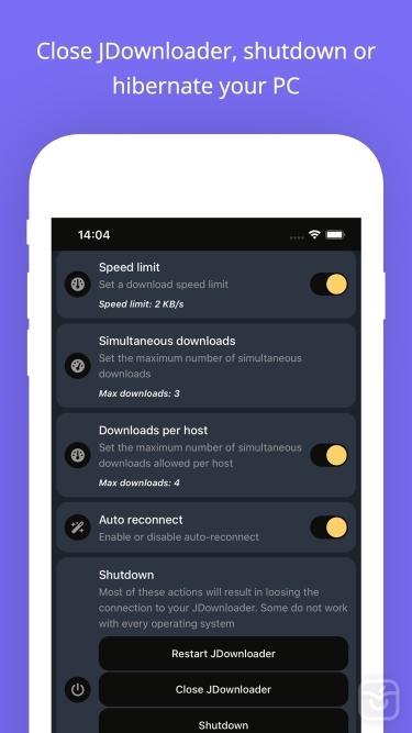 تصاویر MyJDownloader Remote ++