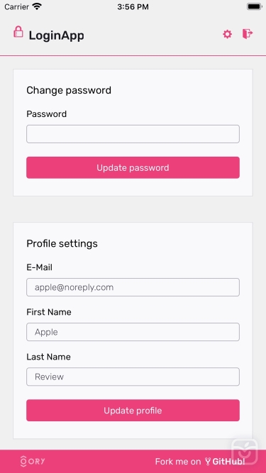 تصاویر ORY Profile App